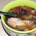 Creamy soup with chicken and mushrooms How to cook champignon and chicken soup
